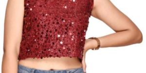 Trending Shinny & Sequins Crop Top For Women