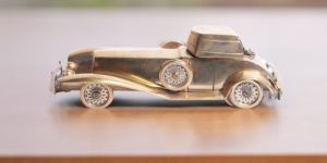 Vintage Brass Golden Motor Car for Home Decor Gift