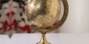 Vintage Golden World Globe Masterpiece for Decor