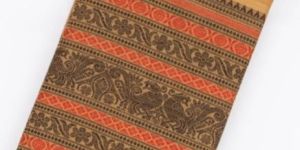 Beige Rudraksham Stripes Handloom Kanchi Ladies Cotton Saree