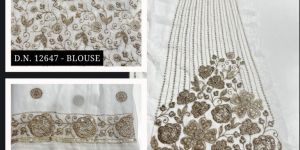 Embroidered Georgette Dyeable Lehenga Fabric