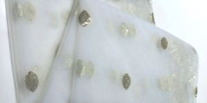 Embroidered Net Dupatta