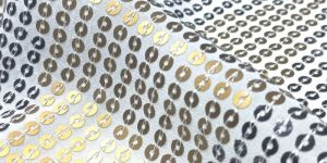 Latest Lining Sequins Embroidery Fabric on White Dyeable Georgette