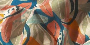Printed Dola Silk Fabric for Garment
