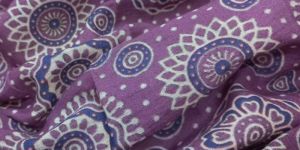 Purple Color Bandhej Design Digital Print Mall Cotton Fabric