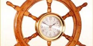 Ship Wheel & Porthole Clocks