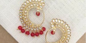 Zaafa Golden Peacock Earrings