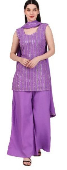 Magnetism Embroidered Sharara Set for Woman