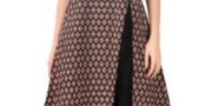 Magnetism Halter Neck Ikkat Kurti for Women