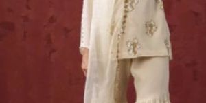 Ivory Woman Sharara Set