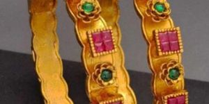 Zevarly Red Rajwadi Exclusive Bangles