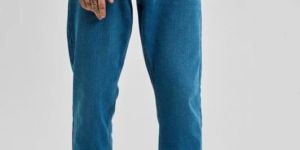 BLUE DENIM BAGGY FIT Men JEANS