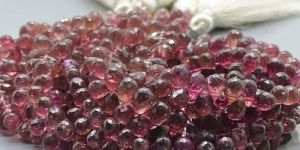 NATURAL PINK TOURMALINE BRIOLETTE GEMSTONE BEADS