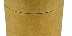 Brown Round Paper Container