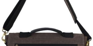 Brown Waxed Canvas Messenger Bag