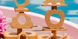 Combo 5 PC Teether with 2 PC Soother for Kids Natural Toys