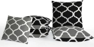 Black Microfiber Cushion Covers Set of 5