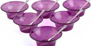 PUDDING Bowl SET+SS SPOON SET OF 6 PCS