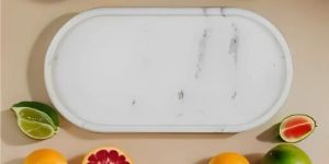Marble Tray Oval Shape