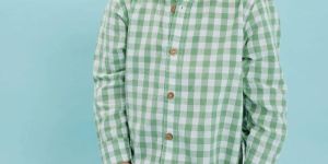Basil Gingham Cambric Shirt for Boys