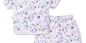 Bold Floral Muslin Kimono Baby Co-ord Set