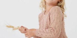 Clay Style Berry Knit Dress for Girls