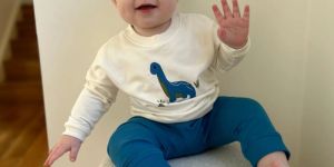Dino Style Slouch Windcheater Shirt for Baby Boy