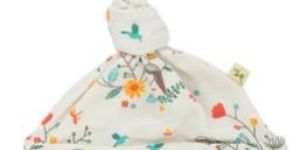 Rainbow Florals Style Neutral Knotted Beanie for Baby