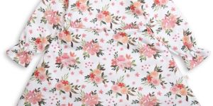 Winter Bouquet Style Peplum Dress for Girls