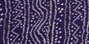 Blue & White Bandhani Abstract Digital Printed Premium Crepe Fabric