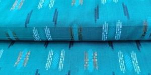 Green Abstract Bangal Butta Handloom Cotton Fabric