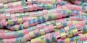 Multicolor Dual Tone Glass Bead Strings