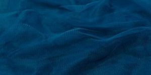 Peacock Blue Plain Soft Net Fabric