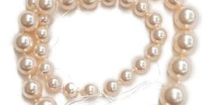 Pearl White Spherical Glass Pearl Gradation Beads
