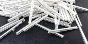 Silver Bugle Pipe Beads