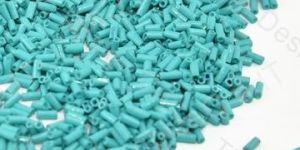 Turquoise Opaque Bugle Glass Beads