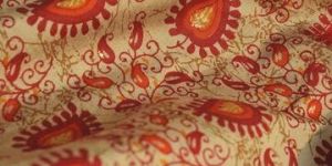 Yellow & Orange Traditional Premium Modal Chanderi Silk Fabric