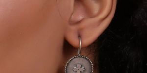 Floral & Pearl Hook Women Jhumkas Earrings