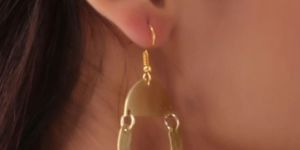 Jacqueline Brass Women Earrings