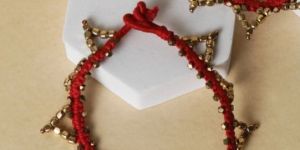 Lina Red Thread Beaded Anklets for Women