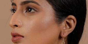 Nasir Twisted Gold Chain Brass Women Earrings