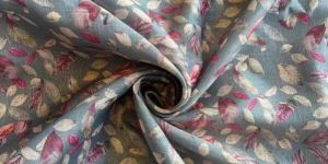 Leaf Printed Tissue Fabric