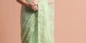 EMBROIDERED NET PARTY WEAR SAREE