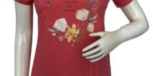 Lady's Round Neck Half Sleeves Top - 223059037