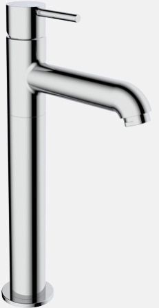 Flora Single Lever Basin Mixer High Neck with Braided Hose