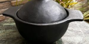 Serpentine Stone Black Lid Pot