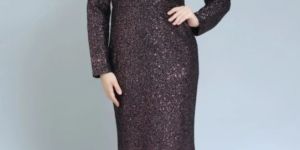 Black Sequin Cocktail Women Dress