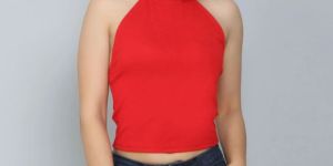 Red Valentines Crop Women Top