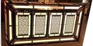 Stainless Steel LED Golden Catering Counter