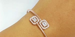 925 Rose Gold Bangle Bracelet